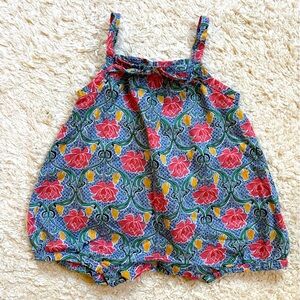 Mademoisselle à SOHO Liberty Print Short Romper 3M